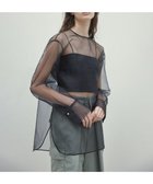 【ベイジ,/BEIGE,】のERICA / シルクシースルークルーネックブラウス Black|ID: prp329100004680568 ipo3291000000033807867