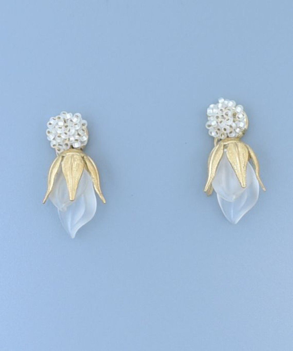 【モンシロ/monshiro】のスイートピープチピアス インテリア・キッズ・メンズ・レディースファッション・服の通販 founy(ファニー) ファッション Fashion レディースファッション Fashion for Women アクセサリー Fashion Accessories イヤリング Earrings ガラス Glass, Glassware ジュエリー Jewelry, Accessories パーティ Party, Party Style ボックス Boxy, Box Shape モチーフ Motif, Design Theme セレモニー Ceremony 結婚式 Wedding ホワイト|ID: prp329100004680576 ipo3291000000033807903