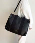 【エクエル ル スティル デヴィ/Hekher Le Style de Vie】の【日本製 / A4サイズ対応 / 2WAY/汚れにくい】PUコートコットンキャンバス トートバッグ large ブラック|ID: prp329100004680602 ipo3291000000033807981