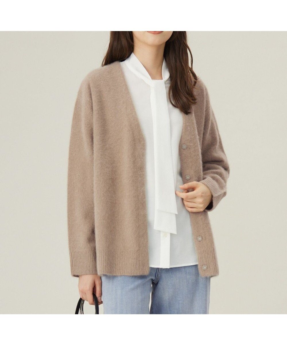 【自由区/JIYU-KU】のフォックスウール カーディガン インテリア・キッズ・メンズ・レディースファッション・服の通販 founy(ファニー) ファッション Fashion レディースファッション Fashion for Women トップス・カットソー Cut & Sew Tops カーディガン・羽織り Layered Style Cardigans カーディガン Cardigan, Knitwear シンプル Simple, Minimal フォックス Fox, Fox Fur ボトム Bottoms, Lower Wear ミックス Mix, Mixed Style エレガント 上品 Elegant A/W・秋冬 Autumn/Winter ダークベージュ|ID: prp329100004680614 ipo3291000000033808027