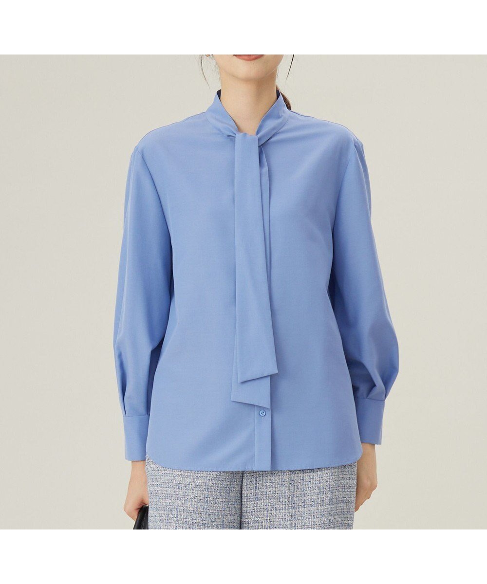 【自由区/JIYU-KU】の【洗える】ナチュラルタッチボウタイ ブラウス インテリア・キッズ・メンズ・レディースファッション・服の通販 founy(ファニー) ファッション Fashion レディースファッション Fashion for Women トップス・カットソー Cut & Sew Tops シャツ・ブラウス・オフィスカジュアル Elegant Blouses & Button-Ups おすすめ Recommended / Our Picks インナー Innerwear キュプラ Cupro, Eco Fabric ジャケット Jacket, Outerwear セレモニー Ceremony ツイード Twill, Twill Weave トレンド Trend, Trending Now ボウタイ Bow Tie, Neck Bow リボン Ribbon, Bow 夏 Summer S/S・春夏 SS, Spring/Summer, Warm Season 洗える Machine Washable A/W・秋冬 Autumn/Winter ビジネス 仕事 通勤 Business / Work / Commuting ライトブルー|ID: prp329100004680616 ipo3291000000033808037