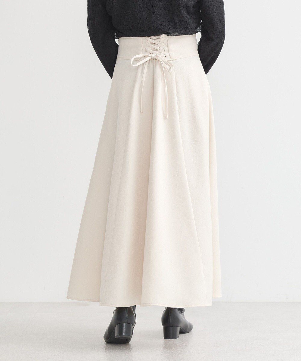 【アースミュージックアンドエコロジー/earth music&ecology】のバックレースアップスカート インテリア・キッズ・メンズ・レディースファッション・服の通販 founy(ファニー) 　ファッション　Fashion　レディースファッション　Fashion for Women　スカート　Skirts　おすすめ　Recommended / Our Picks　フェミニン　Feminine, Girly　フレア　Flare, Flared　ポケット　Pocket, Pocket Detail　ヨーク　Yoke, Yoke Design　レース　Lace, Lace Fabric　ロング　Long, Long-Length　A/W・秋冬　Autumn/Winter　Ivory|ID: prp329100004680664 ipo3291000000033808186