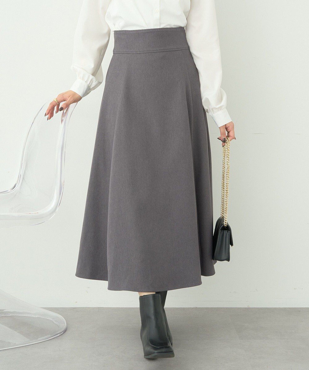 【アースミュージックアンドエコロジー/earth music&ecology】のバックレースアップスカート インテリア・キッズ・メンズ・レディースファッション・服の通販 founy(ファニー) 　ファッション　Fashion　レディースファッション　Fashion for Women　スカート　Skirts　おすすめ　Recommended / Our Picks　フェミニン　Feminine, Girly　フレア　Flare, Flared　ポケット　Pocket, Pocket Detail　ヨーク　Yoke, Yoke Design　レース　Lace, Lace Fabric　ロング　Long, Long-Length　A/W・秋冬　Autumn/Winter　Gray|ID: prp329100004680664 ipo3291000000033808187