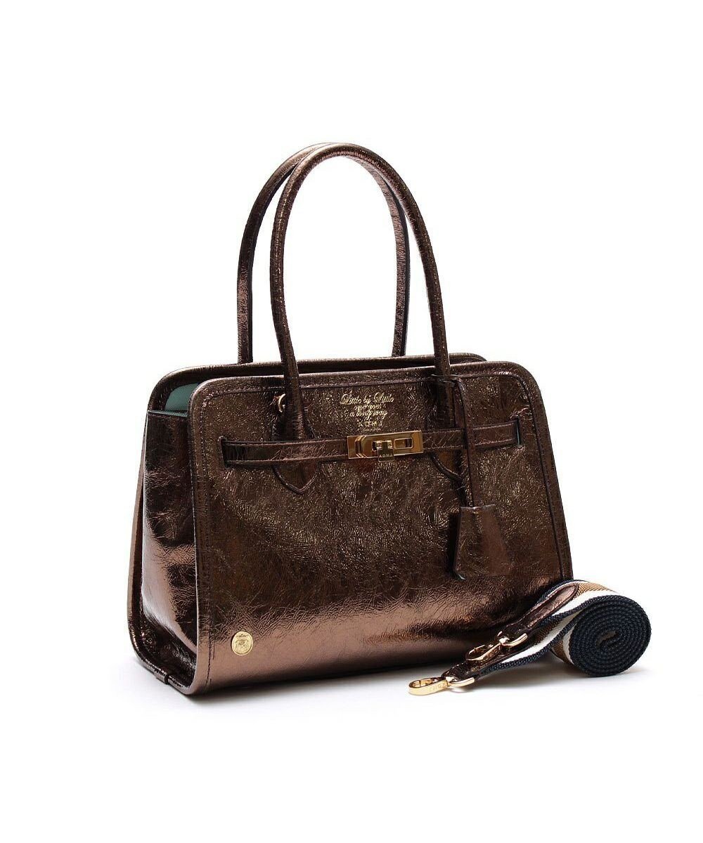 【アクセソワドゥマドモワゼルジャップ/A.D.M.J】の【牛革】クラックメタル/イタリアンレザー前金具付トートM インテリア・キッズ・メンズ・レディースファッション・服の通販 founy(ファニー) ファッション Fashion レディースファッション Fashion for Women バッグ Bags アンティーク Antique-Inspired エレガント 上品 Elegant クラシカル Classical, Vintage-Inspired ポケット Pocket, Pocket Detail メタル Metal, Metal Parts モチーフ Motif, Design Theme ラップ Wrap, Wrap Design ブロンズ|ID: prp329100004680673 ipo3291000000033808228