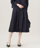 【自由区/JIYU-KU】の【セットアップ対応・洗える】フラワーオパールタックフレア スカート ネイビー|ID: prp329100004680681 ipo3291000000033808254