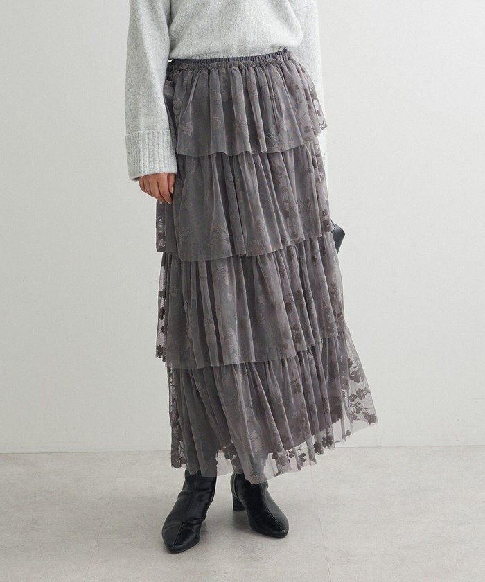 【グリーンパークス/Green Parks】の・ELENCARE DUE フロッキーptチュールスカート インテリア・キッズ・メンズ・レディースファッション・服の通販 founy(ファニー) https://founy.com/ ファッション Fashion レディースファッション Fashion for Women スカート Skirts おすすめ Recommended / Our Picks シンプル Simple, Minimal チュール Tulip, Tulip Motif ポケット Pocket, Pocket Detail A/W・秋冬 Autumn/Winter |ID: prp329100004680684 ipo3291000000033808263