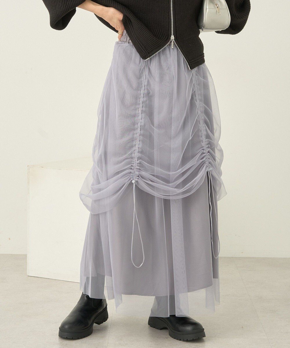 【アースミュージックアンドエコロジー/earth music&ecology】の2wayドロストチュールスカート 人気、トレンドファッション・服の通販 founy(ファニー) 　ファッション　Fashion　レディースファッション　Fashion for Women　スカート　Skirts　セパレート　Separate, Two-Piece　フェミニン　Feminine, Girly　ボトム　Bottoms, Lower Wear　ポケット　Pocket, Pocket Detail　エレガント 上品　Elegant　A/W・秋冬　Autumn/Winter　 other-1|ID: prp329100004680692 ipo3291000000033808289