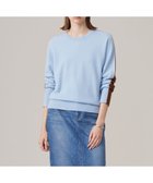 【アイシービー/iCB】の【CLASSY.1月号掲載・前後着用可能】ピュアカシミヤ バイカラーニット サックス×コーヒー系|ID: prp329100004680715 ipo3291000000033808364