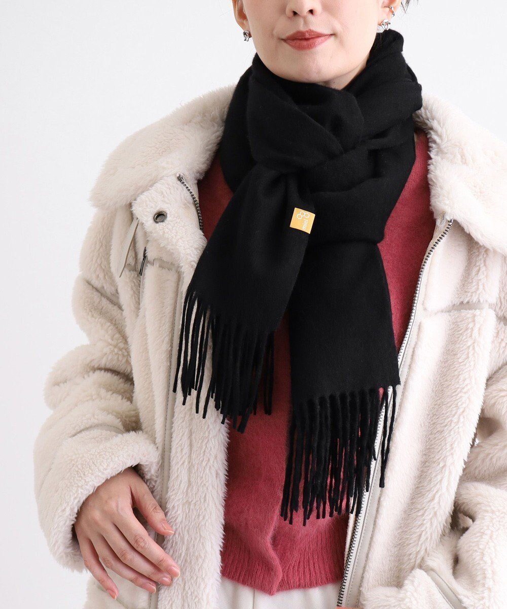 【ムーンバット/MOONBAT】のWEB限定【洗える】ミエル (miel) カシミヤ100% 無地ストール インテリア・キッズ・メンズ・レディースファッション・服の通販 founy(ファニー) 　ファッション　Fashion　レディースファッション　Fashion for Women　ストール　Soft & Warm Scarves　マフラー・スヌード / 冬小物の定番　Scarves & Mufflers　ウォッシャブル　Machine Washable　洗える　Machine Washable　コレクション　Collection, Seasonal Line　ストール　Stole, Wrap　スヌード　Snood, Infinity Scarf　チェック　Check, Plaid, Tartan　トレンド　Trend, Trending Now　マフラー　Scarf, Muffler　無地　Plain, Solid Color　冬　Winter / This Winter　A/W・秋冬　Autumn/Winter　おすすめ　Recommended / Our Picks　エレガント 上品　Elegant　ブラック|ID: prp329100004680724 ipo3291000000034230925