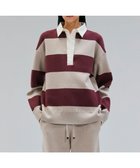 【ベイジ,/BEIGE,】の【洗える】TAFT / コットンカシミヤラガーニット Taupe × Bordeaux|ID: prp329100004680730 ipo3291000000033808447