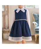 【組曲 / KIDS/KUMIKYOKU】の【110-140㎝】シアーチェックバイカラー ワンピース ネイビー系|ID: prp329100004680740 ipo3291000000034716514