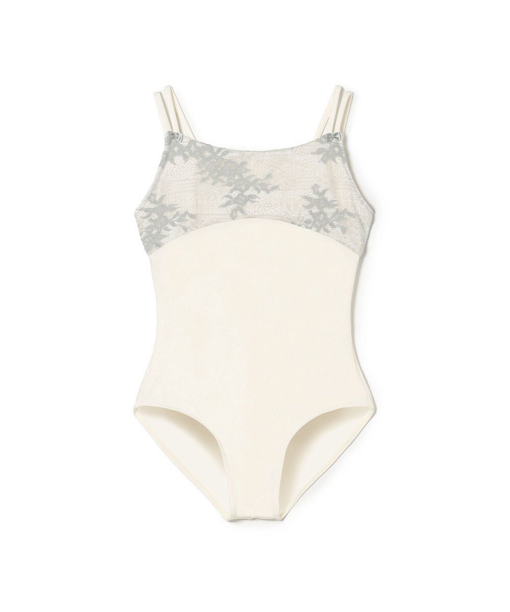 【チャコット/Chacott / KIDS】のキャミソールレオタード インテリア・キッズ・メンズ・レディースファッション・服の通販 founy(ファニー) 　ファッション　Fashion　キッズファッション　Fashion for Kids　おすすめ　Recommended / Our Picks　キャミソール　Camisole, Spaghetti Strap Top　ストレッチ　Stretch, Stretchy Fabric　チェック　Check, Plaid, Tartan　フェミニン　Feminine, Girly　ラップ　Wrap, Wrap Design　リボン　Ribbon, Bow　レース　Lace, Lace Fabric　人気　Popular, Best Seller　定番　Standard, Basic Item　オフホワイト|ID: prp329100004680743 ipo3291000000034576074