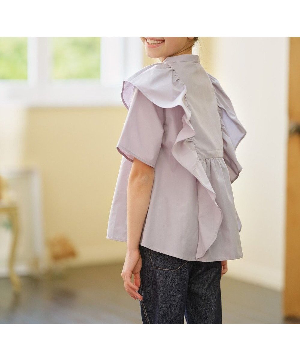 【組曲 / KIDS/KUMIKYOKU】の【110-140㎝】パピヨンラッフル ブラウス インテリア・キッズ・メンズ・レディースファッション・服の通販 founy(ファニー) ファッション Fashion キッズファッション Fashion for Kids トップス・カットソー Cut & Sew Tops セットアップ Set-Up, Coordinated Outfit トレンド Trend, Trending Now ブロード Broadcloth, Fine Cotton ラッフル Ruffle, Frill ラベンダー Lavender 夏 Summer 春 Spring S/S・春夏 SS, Spring/Summer, Warm Season ラベンダー系|ID: prp329100004680745 ipo3291000000034584478