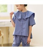 【組曲 / KIDS/KUMIKYOKU】の【110-140㎝】パピヨンラッフル ブラウス ダスティブルー系|ID: prp329100004680745 ipo3291000000034584479