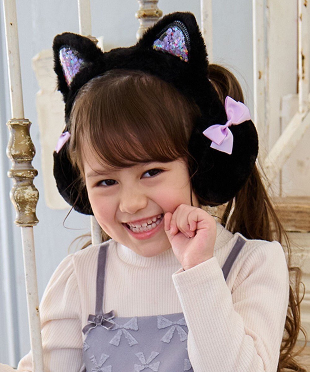 【エニィ/ANY / KIDS】のふわふわネコミミイヤーマフ インテリア・キッズ・メンズ・レディースファッション・服の通販 founy(ファニー) ファッション Fashion キッズファッション Fashion for Kids スマホ Smartphone, Mobile Device ネコ Cat, Feline Motif 人気 Popular, Best Seller フォルム Silhouette, Form ポシェット Pochette, Mini Bag 防寒 Cold Protection, Winter-Ready リボン Ribbon, Bow A/W・秋冬 Autumn/Winter 再入荷 Restock / Back in Stock おすすめ Recommended / Our Picks ギフト プレゼント Gift / Present ブラック|ID: prp329100004680756 ipo3291000000034321957