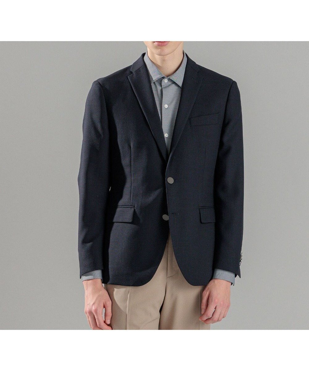 【ジョゼフ オム/JOSEPH HOMME / MEN】のホップサックストレッチ ジャケット インテリア・キッズ・メンズ・レディースファッション・服の通販 founy(ファニー) 　ファッション　Fashion　メンズファッション　Fashion for Men　アウター　Men's Coats Outerwear　テーラードジャケット　Tailored Jackets & Blazers　シェイプ　Shape, Slim Fit　ジャケット　Jacket, Outerwear　ストレッチ　Stretch, Stretchy Fabric　センター　Center, Center Line　ビジネス 仕事 通勤　Business / Work / Commuting　フラップ　Flap, Flap Pocket　ベーシック　Basic, Essential　ポケット　Pocket, Pocket Detail　夏　Summer　春　Spring　S/S・春夏　SS, Spring/Summer, Warm Season　軽量　Lightweight, Ultra Light　ネイビー系|ID: prp329100004680772 ipo3291000000035229698