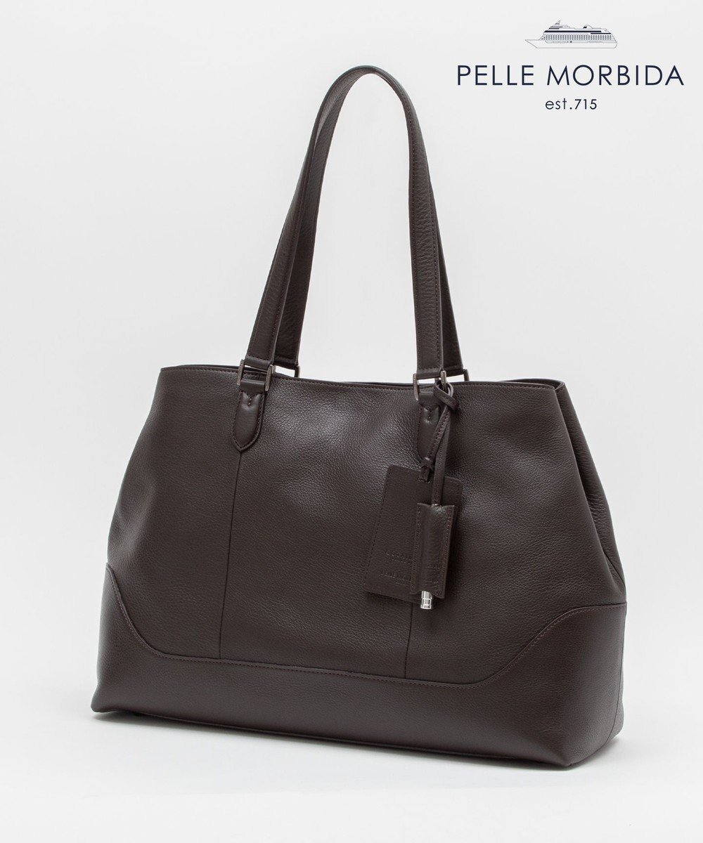 【五大陸/gotairiku / MEN】の別注/日本製【PELLE MORBIDA×GOTAIRIKU】レザー トートバッグ インテリア・キッズ・メンズ・レディースファッション・服の通販 founy(ファニー) 　ファッション　Fashion　メンズファッション　Fashion for Men　バッグ　Bags　トートバッグ / 通勤・大容量バッグ　Tote Bags　コンビ　Combo, Combination Style　シルバー　Silver, Metallic Silver　シンプル　Simple, Minimal　スペシャル　Special, Limited Edition　ダブル　Double, Double-Breasted　台形　A-Line, Trapezoid Shape　定番　Standard, Basic Item　人気　Popular, Best Seller　バランス　Balance, Style Balance　パッチ　Patch, Appliqué　フォルム　Silhouette, Form　フォーマル　Formal, Dressy　ポケット　Pocket, Pocket Detail　別注　Limited Edition, Custom Order　マグネット　Magnet, Magnetic Closure　ラグジュアリー　Luxury, Elegant　ワーク　Workwear, Utility Style　日本製　Made In Japan　エレガント 上品　Elegant　ビジネス 仕事 通勤　Business / Work / Commuting　ダークブラウン系|ID: prp329100004680776 ipo3291000000033808584