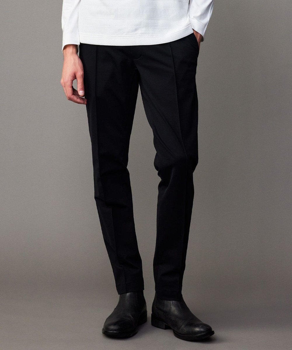【ジョセフ アブード/JOSEPH ABBOUD / MEN】の【2WAYストレッチ/洗える/JAPANファブリック/きれいめ】ストレッチ コンパクトジャージー パンツ インテリア・キッズ・メンズ・レディースファッション・服の通販 founy(ファニー) 　ファッション　Fashion　メンズファッション　Fashion for Men　ボトムス　Bottoms　洗える　Machine Washable　コンパクト　Compact, Small Size　シャーリング　Shirring, Ruched　ストレッチ　Stretch, Stretchy Fabric　スマート　Smart, Elegant　ドローコード　Drawcord, Drawstring Cord　ファブリック　Fabric, Textile　A/W・秋冬　Autumn/Winter　エレガント 上品　Elegant　ブラック系|ID: prp329100004680780 ipo3291000000036293215