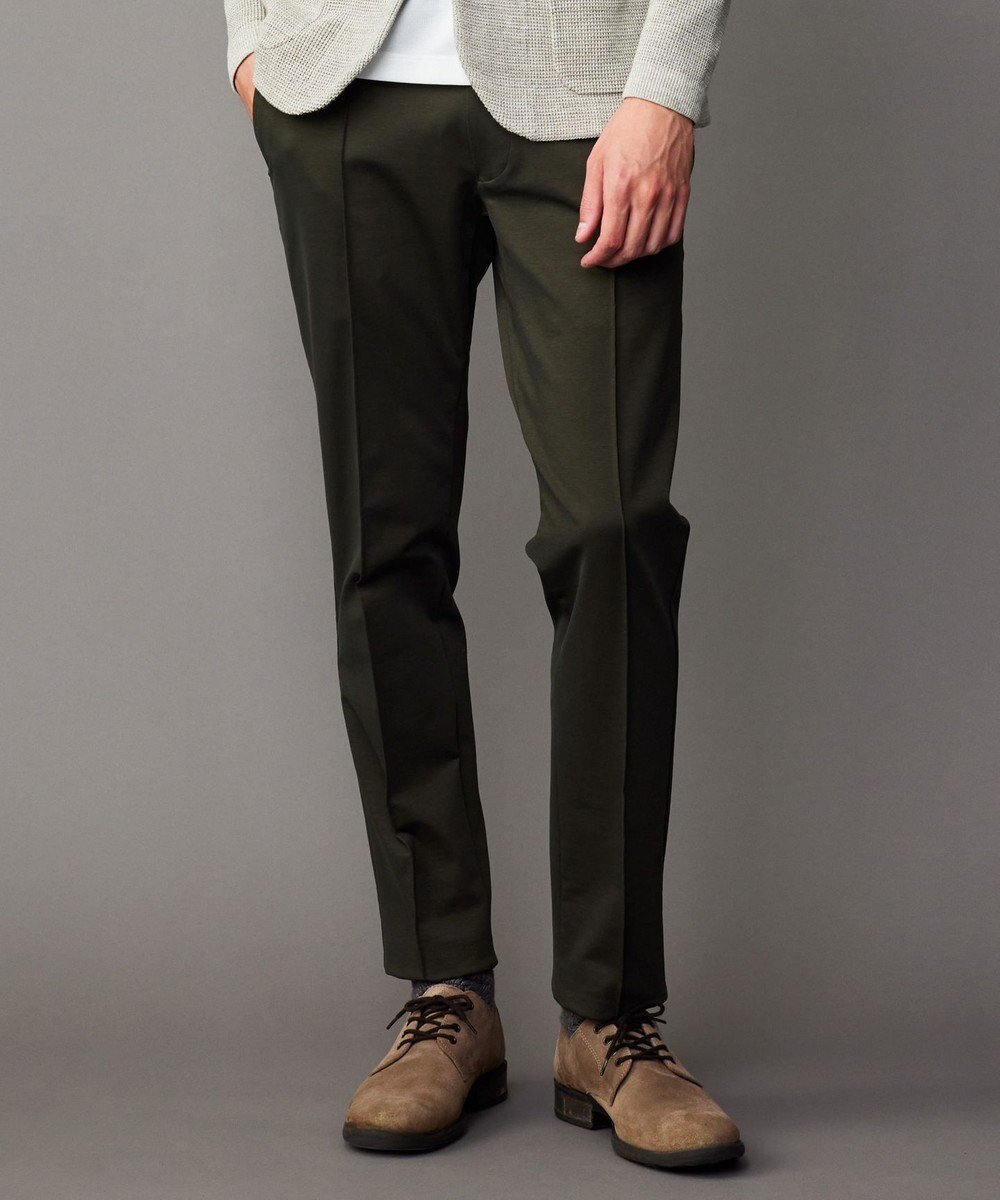 【ジョセフ アブード/JOSEPH ABBOUD / MEN】の【2WAYストレッチ/洗える/JAPANファブリック/きれいめ】ストレッチ コンパクトジャージー パンツ インテリア・キッズ・メンズ・レディースファッション・服の通販 founy(ファニー) 　ファッション　Fashion　メンズファッション　Fashion for Men　ボトムス　Bottoms　洗える　Machine Washable　コンパクト　Compact, Small Size　シャーリング　Shirring, Ruched　ストレッチ　Stretch, Stretchy Fabric　スマート　Smart, Elegant　ドローコード　Drawcord, Drawstring Cord　ファブリック　Fabric, Textile　A/W・秋冬　Autumn/Winter　エレガント 上品　Elegant　カーキ系|ID: prp329100004680780 ipo3291000000036293216