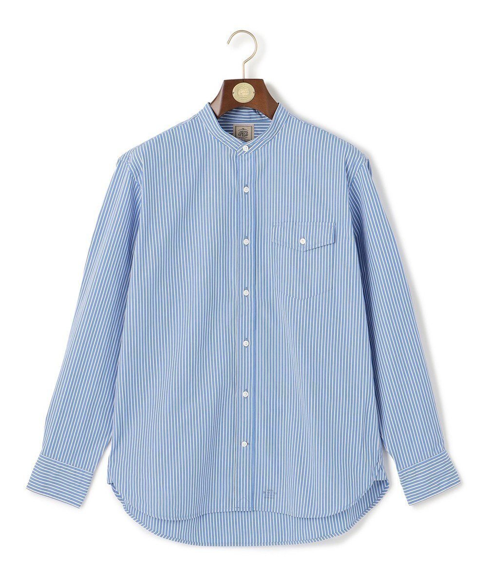 【ジェイ プレス/J.PRESS / MEN】のパッチフラップ マルチストライプ バンドカラーシャツ 人気、トレンドファッション・服の通販 founy(ファニー) 　ファッション　Fashion　メンズファッション　Fashion for Men　トップス・カットソー　Cut & Sew Tops　メンズシャツ　Shirts　インナー　Innerwear　ストライプ　Stripe, Striped Pattern　ドレス　Dress, One-Piece　バランス　Balance, Style Balance　パッチ　Patch, Appliqué　フラップ　Flap, Flap Pocket　ブルゾン　Blouson, Bomber Jacket　ベーシック　Basic, Essential　ポケット　Pocket, Pocket Detail　メンズ　Men's, Menswear　A/W・秋冬　Autumn/Winter　おすすめ　Recommended / Our Picks　エレガント 上品　Elegant　 other-1|ID: prp329100004680789 ipo3291000000034269633
