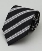 【五大陸/gotairiku / MEN】のGOTAIRIKU別注【日本製】シルク ネクタイ_レジメンタル柄 ブラック×グレー|ID: prp329100004680795 ipo3291000000034724664