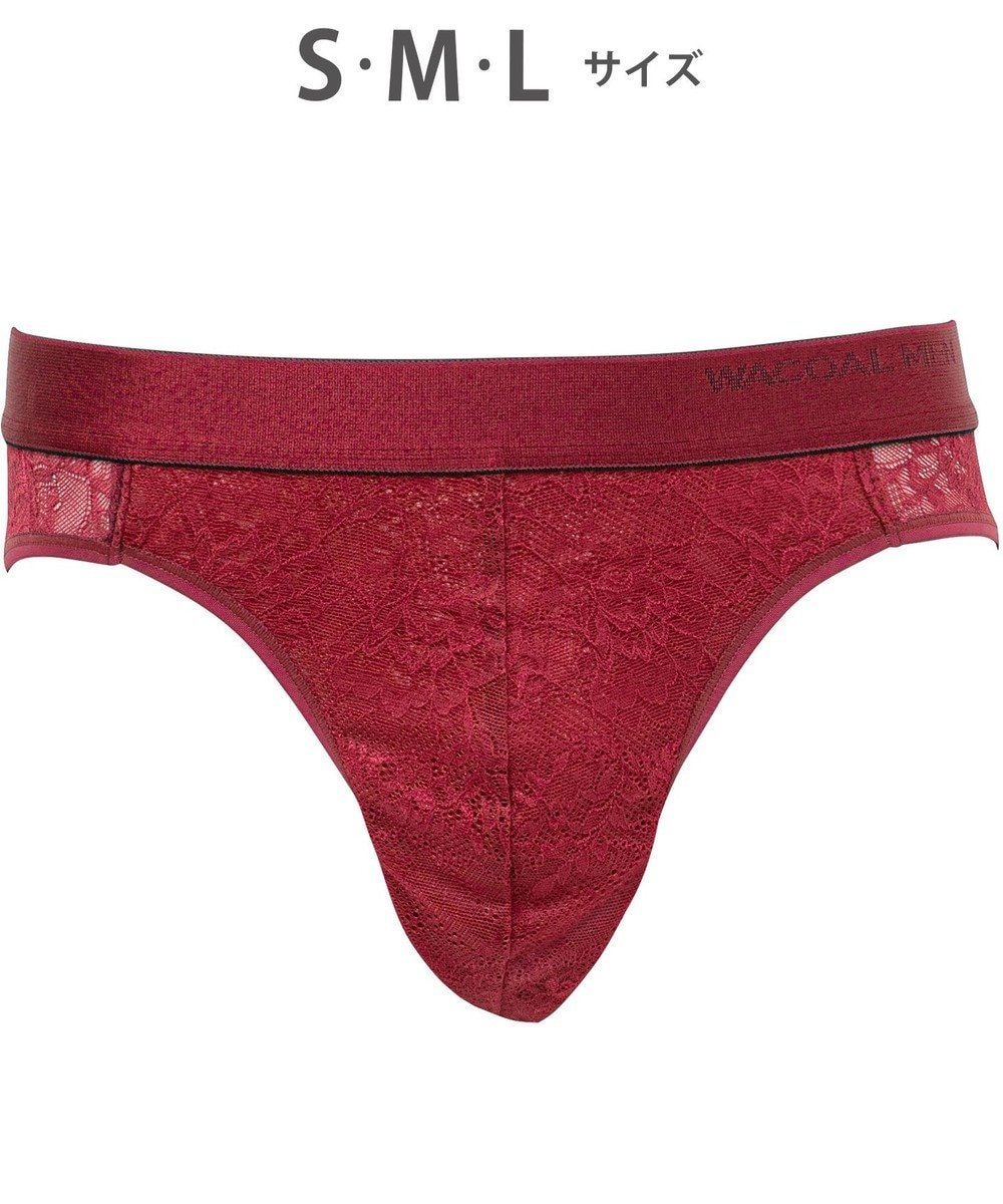 【ワコール/Wacoal / MEN】のWACOAL MEN 【レースブリーフ】 ブリーフ フロント立体設計 通気性 花柄レース 前閉じ 下着 ビキニ メンズ WF1822 /ワコールメン インテリア・キッズ・メンズ・レディースファッション・服の通販 founy(ファニー) 　ファッション　Fashion　メンズファッション　Fashion for Men　アンダー　Underwear Essentials　インナー　Innerwear　ビキニ　Bikini, Two-Piece Swimsuit　フィット　Fit, Slim Fit　フロント　Front, Front Design　メンズ　Men's, Menswear　レース　Lace, Lace Fabric　レッド|ID: prp329100004680799 ipo3291000000034425056
