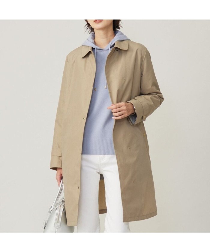 【ジェイ プレス/J.PRESS】の【洗える】スパンライクナイロンタッサー ステンカラー コート インテリア・キッズ・メンズ・レディースファッション・服の通販 founy(ファニー) https://founy.com/ ファッション Fashion レディースファッション Fashion for Women アウター Coat / Outerwear Collection コート・ロングコート・ピーコート Long Coats, Peacoats & More レディースジャケット・軽アウター Jackets アシンメトリー Asymmetrical Style インナー Innerwear エレガント 上品 Elegant 洗える Machine Washable ジャケット Jacket, Outerwear スタンダード Standard, Basic ドット Polka Dot, Dot Pattern ライナー Liner, Inner Layer ロング Long, Long-Length A/W・秋冬 Autumn/Winter |ID: prp329100004680833 ipo3291000000034296597