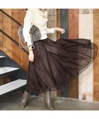 【エニィ スィス/any SiS】の【洗える】ラッセルチュールマチ スカート ブラウン|ID: prp329100004680839 ipo3291000000034526324