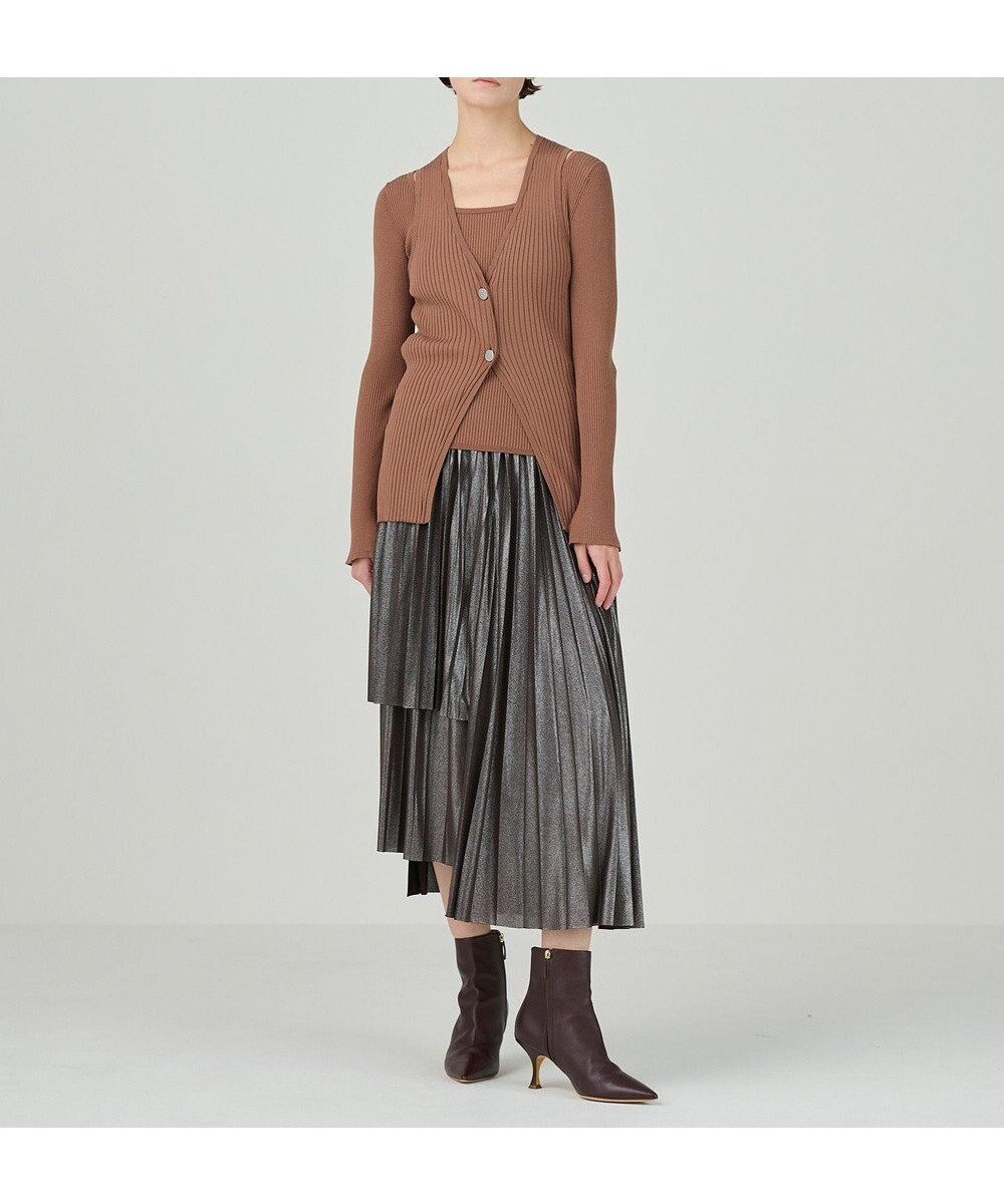 【グレース コンチネンタル/GRACE CONTINENTAL】のジャージレイヤースカート 人気、トレンドファッション・服の通販 founy(ファニー) 　ファッション　Fashion　レディースファッション　Fashion for Women　アウター　Coat / Outerwear Collection　イレギュラー　Irregular Design　カーディガン　Cardigan, Knitwear　シンプル　Simple, Minimal　プリーツ　Pleats, Pleated　リュクス　Luxury, Elegant, High-End, Chic　エレガント 上品　Elegant　夏　Summer　定番　Standard, Basic Item　S/S・春夏　SS, Spring/Summer, Warm Season　A/W・秋冬　Autumn/Winter　 other-1|ID: prp329100004680844 ipo3291000000033809025