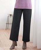 【ティアクラッセ/Tiaclasse】のミニチェッカー裏起毛・ストレートパンツ ブラック|ID: prp329100004680851 ipo3291000000034569223