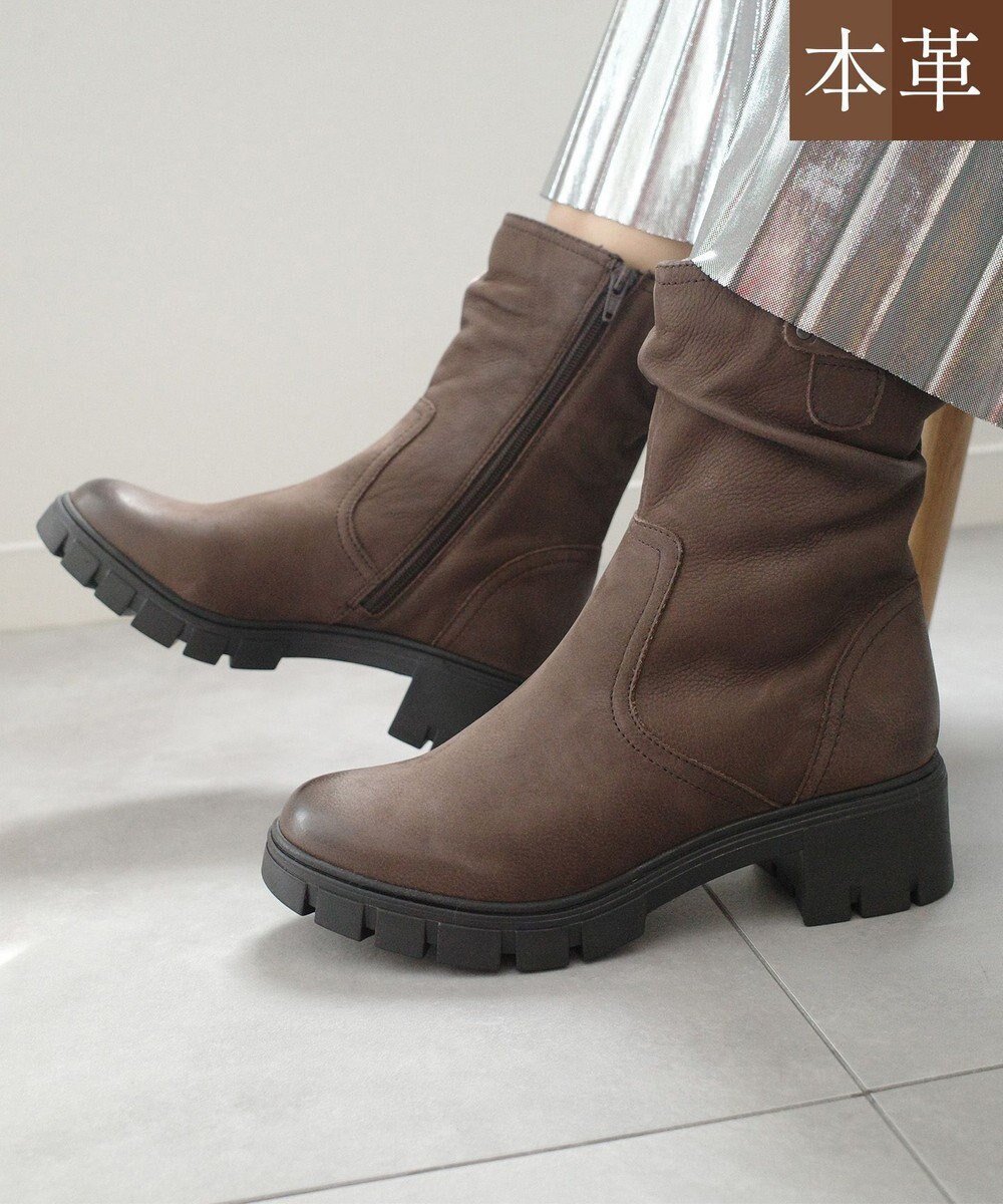【ポインター/Pointer】の本革ミドル丈ブーツ インテリア・キッズ・メンズ・レディースファッション・服の通販 founy(ファニー) 　ファッション　Fashion　レディースファッション　Fashion for Women　アンティーク　Antique-Inspired　ヴィンテージ　Vintage Style　ミドル　Middle Length, Mid Height　A/W・秋冬　Autumn/Winter　エレガント 上品　Elegant　ダークブラウン|ID: prp329100004680859 ipo3291000000036062722