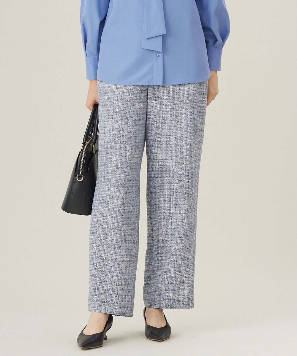 【自由区/JIYU-KU】の【セットアップ対応・洗える】ライトミックスツイードワイドストレート パンツ インテリア・キッズ・メンズ・レディースファッション・服の通販 founy(ファニー) ファッション Fashion レディースファッション Fashion for Women セットアップ Matching Sets レディースパンツ・ボトムス Pants & Trousers / Bottoms ジャケット Jacket, Outerwear ストレート Straight, Straight Cut セットアップ Set-Up, Coordinated Outfit セレモニー Ceremony ツイード Twill, Twill Weave ミックス Mix, Mixed Style ループ Loop, Loop Knit ワイド Wide, Wide Fit エレガント 上品 Elegant 夏 Summer S/S・春夏 SS, Spring/Summer, Warm Season 洗える Machine Washable A/W・秋冬 Autumn/Winter ライトブルー|ID: prp329100004680862 ipo3291000000034231009