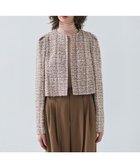 【ベイジ,/BEIGE,】のTEASEL / ノーカラーツイードショートジャケット PINK MIX|ID: prp329100004680883 ipo3291000000034231057