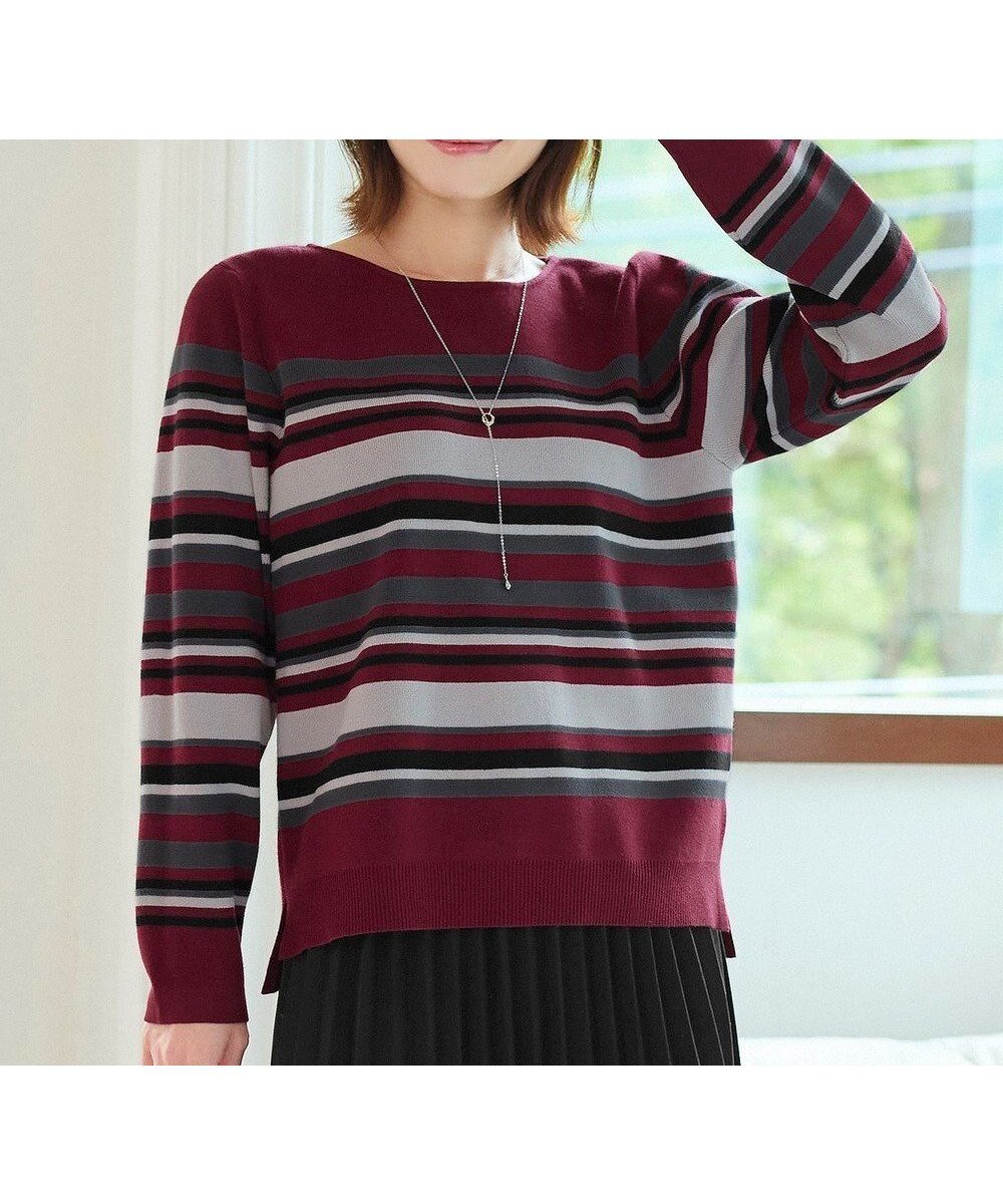 【ティアクラッセ/Tiaclasse】の【洗える】マルチボーダーニットトップス 人気、トレンドファッション・服の通販 founy(ファニー) ファッション Fashion レディースファッション Fashion for Women トップス・カットソー Cut & Sew Tops ニット Knit Tops & Sweaters アクセサリー Fashion Accessories ウォッシャブル Machine Washable 洗える Machine Washable 秋 Autumn シューズ Shoes, Footwear シンプル Simple, Minimal ストレート Straight, Straight Cut スリット Slit, Slit Detail スリーブ Sleeve, Long Sleeve / Short Sleeve セーター Sweater, Knitwear チュニック Tunic, Long Top ベーシック Basic, Essential ボーダー Border, Stripe ポケット Pocket, Pocket Detail ロング Long, Long-Length 冬 Winter / This Winter A/W・秋冬 Autumn/Winter 再入荷 Restock / Back in Stock エレガント 上品 Elegant 新作・新入荷 New Arrivals / New In other-1|ID: prp329100004680887 ipo3291000000034231068