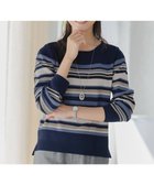 【ティアクラッセ/Tiaclasse】の【洗える】マルチボーダーニットトップス 人気、トレンドファッション・服の通販 founy(ファニー) ファッション Fashion レディースファッション Fashion for Women トップス・カットソー Cut & Sew Tops ニット Knit Tops & Sweaters アクセサリー Fashion Accessories ウォッシャブル Machine Washable 洗える Machine Washable 秋 Autumn シューズ Shoes, Footwear シンプル Simple, Minimal ストレート Straight, Straight Cut スリット Slit, Slit Detail スリーブ Sleeve, Long Sleeve / Short Sleeve セーター Sweater, Knitwear チュニック Tunic, Long Top ベーシック Basic, Essential ボーダー Border, Stripe ポケット Pocket, Pocket Detail ロング Long, Long-Length 冬 Winter / This Winter A/W・秋冬 Autumn/Winter 再入荷 Restock / Back in Stock エレガント 上品 Elegant 新作・新入荷 New Arrivals / New In thumbnail ネイビー|ID: prp329100004680887 ipo3291000000034231072