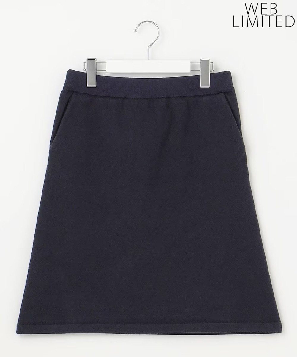 【23区 ゴルフ/NIJYUSANKU GOLF】の【WOMEN/EC限定】ニット スカート インテリア・キッズ・メンズ・レディースファッション・服の通販 founy(ファニー) 　ファッション　Fashion　レディースファッション　Fashion for Women　スカート　Skirts　おすすめ　Recommended / Our Picks　ゴルフ　Golf　セットアップ　Set-Up, Coordinated Outfit　ラウンド　Round, Round Neck　人気　Popular, Best Seller　台形　A-Line, Trapezoid Shape　A/W・秋冬　Autumn/Winter　ネイビー系|ID: prp329100004680891 ipo3291000000033809240