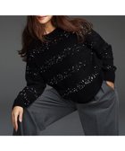【23区/NIJYUSANKU】の【滝沢眞規子さん着用/一部店舗限定】スパングルボーダー ニット ブラック系|ID: prp329100004680903 ipo3291000000033809279