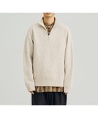 【ジェイプレスヨークストリート/J.PRESS YORK STREET】の【UNISEX】ウールカシミヤ ハーフジップニット 人気、トレンドファッション・服の通販 founy(ファニー) ファッション Fashion レディースファッション Fashion for Women トップス・カットソー Cut & Sew Tops ニット Knit Tops & Sweaters ユニセックス Unisex, Genderless インナー Innerwear シンプル Simple, Minimal セーター Sweater, Knitwear ハーフ Half, Half-Length フィット Fit, Slim Fit ボトム Bottoms, Lower Wear リラックス Relax, Relaxed Fit エレガント 上品 Elegant 畦 Ribbed Knit A/W・秋冬 Autumn/Winter thumbnail ベージュ系|ID: prp329100004680919 ipo3291000000034231152