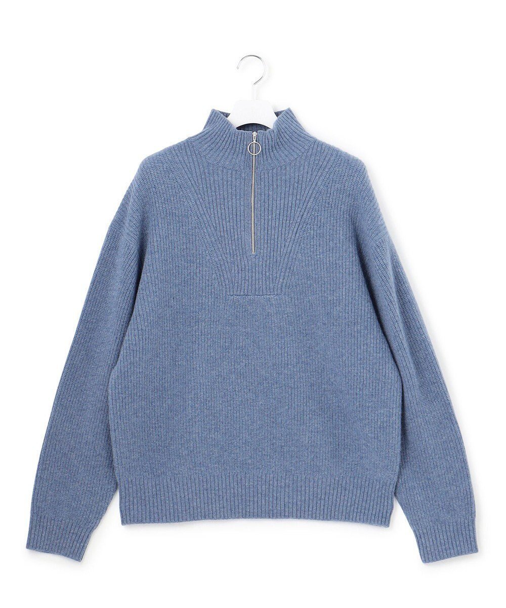 【ジェイプレスヨークストリート/J.PRESS YORK STREET】の【UNISEX】ウールカシミヤ ハーフジップニット インテリア・キッズ・メンズ・レディースファッション・服の通販 founy(ファニー) ファッション Fashion レディースファッション Fashion for Women トップス・カットソー Cut & Sew Tops ニット Knit Tops & Sweaters ユニセックス Unisex, Genderless インナー Innerwear シンプル Simple, Minimal セーター Sweater, Knitwear ハーフ Half, Half-Length フィット Fit, Slim Fit ボトム Bottoms, Lower Wear リラックス Relax, Relaxed Fit エレガント 上品 Elegant 畦 Ribbed Knit A/W・秋冬 Autumn/Winter ダルブルー系|ID: prp329100004680919 ipo3291000000034231153