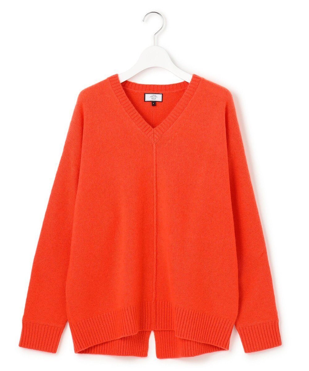 【ジェイプレスヨークストリート/J.PRESS YORK STREET】の【WOMEN】ウールカシミヤ ドルマンVニット インテリア・キッズ・メンズ・レディースファッション・服の通販 founy(ファニー) 　ファッション　Fashion　レディースファッション　Fashion for Women　トップス・カットソー　Cut & Sew Tops　ニット　Knit Tops & Sweaters　シンプル　Simple, Minimal　セーター　Sweater, Knitwear　フィット　Fit, Slim Fit　ボトム　Bottoms, Lower Wear　リラックス　Relax, Relaxed Fit　A/W・秋冬　Autumn/Winter　オレンジ系|ID: prp329100004680948 ipo3291000000033809451