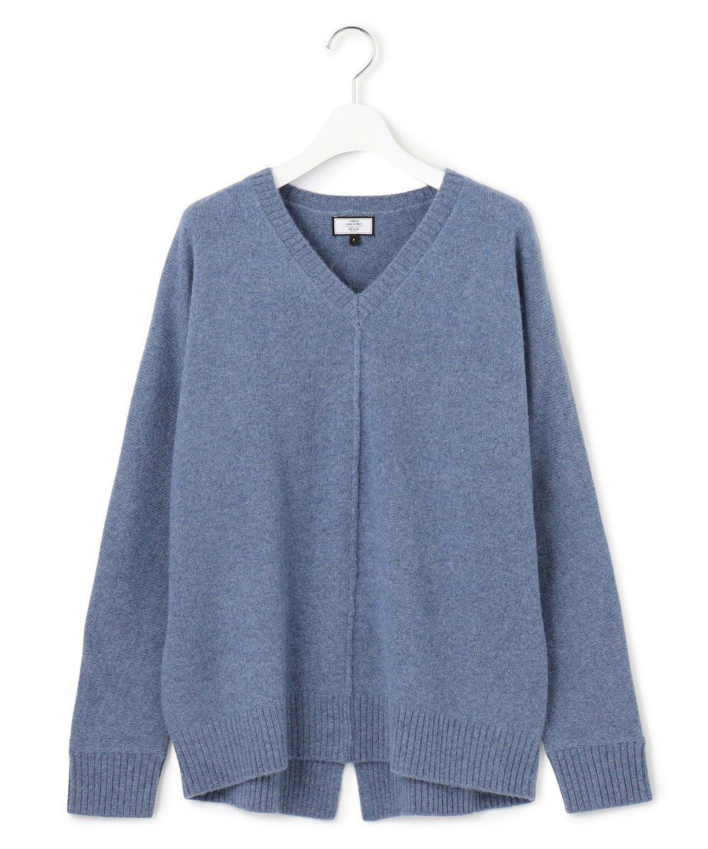 【ジェイプレスヨークストリート/J.PRESS YORK STREET】の【WOMEN】ウールカシミヤ ドルマンVニット インテリア・キッズ・メンズ・レディースファッション・服の通販 founy(ファニー) 　ファッション　Fashion　レディースファッション　Fashion for Women　トップス・カットソー　Cut & Sew Tops　ニット　Knit Tops & Sweaters　シンプル　Simple, Minimal　セーター　Sweater, Knitwear　フィット　Fit, Slim Fit　ボトム　Bottoms, Lower Wear　リラックス　Relax, Relaxed Fit　A/W・秋冬　Autumn/Winter　ダルブルー系|ID: prp329100004680948 ipo3291000000033809455