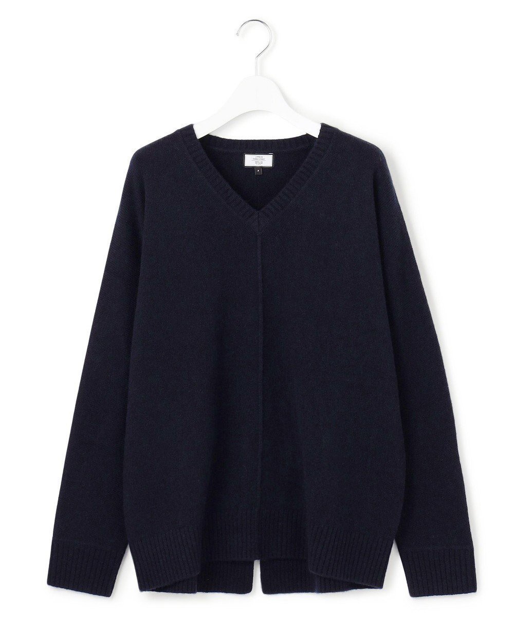 【ジェイプレスヨークストリート/J.PRESS YORK STREET】の【WOMEN】ウールカシミヤ ドルマンVニット インテリア・キッズ・メンズ・レディースファッション・服の通販 founy(ファニー) 　ファッション　Fashion　レディースファッション　Fashion for Women　トップス・カットソー　Cut & Sew Tops　ニット　Knit Tops & Sweaters　シンプル　Simple, Minimal　セーター　Sweater, Knitwear　フィット　Fit, Slim Fit　ボトム　Bottoms, Lower Wear　リラックス　Relax, Relaxed Fit　A/W・秋冬　Autumn/Winter　ネイビー系|ID: prp329100004680948 ipo3291000000033809457