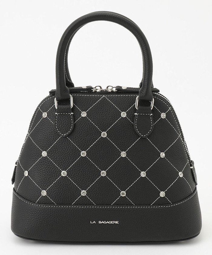 【ラ バガジェリー/LA BAGAGERIE】のラインストーンリベット カウレザー2wayハンドバッグ インテリア・キッズ・メンズ・レディースファッション・服の通販 founy(ファニー) https://founy.com/ ファッション Fashion レディースファッション Fashion for Women バッグ Bags コンパクト Compact, Small Size ショルダー Shoulder, Shoulder Strap ストーン Stone, Gem-Like スマート Smart, Elegant 財布 Wallet, Purse ダウン Down, Puffer 台形 A-Line, Trapezoid Shape 人気 Popular, Best Seller ポケット Pocket, Pocket Detail 無地 Plain, Solid Color ワイド Wide, Wide Fit エレガント 上品 Elegant |ID: prp329100004680954 ipo3291000000034231172