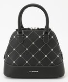 【ラ バガジェリー/LA BAGAGERIE】のラインストーンリベット カウレザー2wayハンドバッグ ブラック|ID: prp329100004680954 ipo3291000000034231173