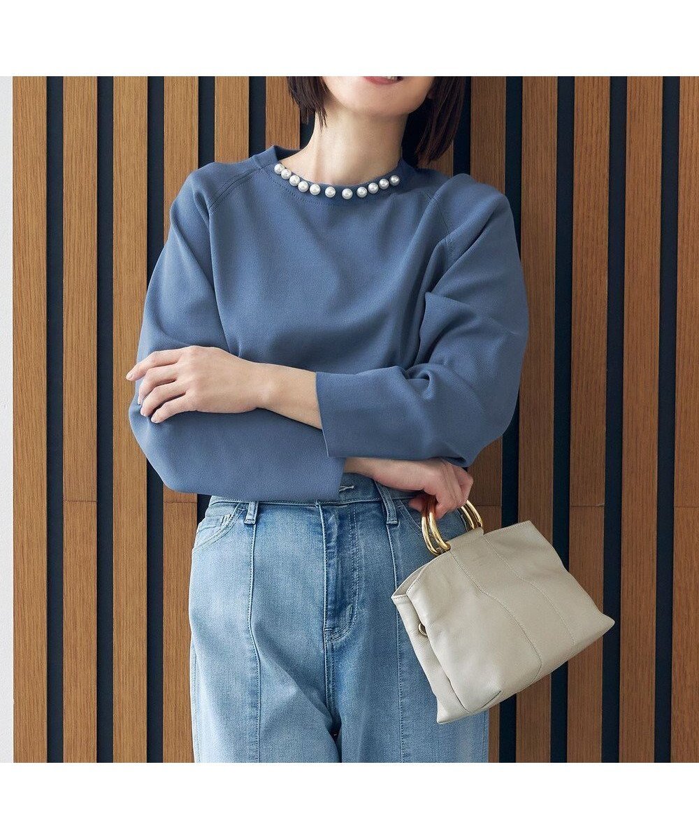 【自由区/JIYU-KU】の【洗える】パールディティールプルオーバー ニット 人気、トレンドファッション・服の通販 founy(ファニー) 　ファッション　Fashion　レディースファッション　Fashion for Women　トップス・カットソー　Cut & Sew Tops　ニット　Knit Tops & Sweaters　カジュアルプルオーバー・ニットトップス　Pullovers & Knit Tops / Casual Pullovers　アクセサリー　Fashion Accessories　コンパクト　Compact, Small Size　セーター　Sweater, Knitwear　パール　Pearl, Pearl Accent　ボトム　Bottoms, Lower Wear　夏　Summer　S/S・春夏　SS, Spring/Summer, Warm Season　洗える　Machine Washable　A/W・秋冬　Autumn/Winter　軽量　Lightweight, Ultra Light　 other-1|ID: prp329100004680957 ipo3291000000033847764