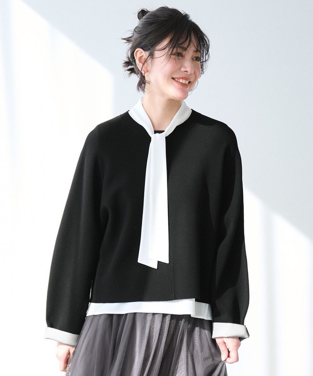 【自由区/JIYU-KU】の【セットアップ対応・洗える】レーヨンストレッチプルオーバー ニット インテリア・キッズ・メンズ・レディースファッション・服の通販 founy(ファニー) 　ファッション　Fashion　レディースファッション　Fashion for Women　トップス・カットソー　Cut & Sew Tops　ニット　Knit Tops & Sweaters　カジュアルプルオーバー・ニットトップス　Pullovers & Knit Tops / Casual Pullovers　セットアップ　Matching Sets　レディーストップス・ブラウス　Tops & Blouses / Assorted Women's Tops　おすすめ　Recommended / Our Picks　インナー　Innerwear　エレガント 上品　Elegant　カットソー　Cut and Sewn Top　ストレッチ　Stretch, Stretchy Fabric　セットアップ　Set-Up, Coordinated Outfit　セーター　Sweater, Knitwear　夏　Summer　S/S・春夏　SS, Spring/Summer, Warm Season　洗える　Machine Washable　A/W・秋冬　Autumn/Winter　ブラック|ID: prp329100004681029 ipo3291000000035760206