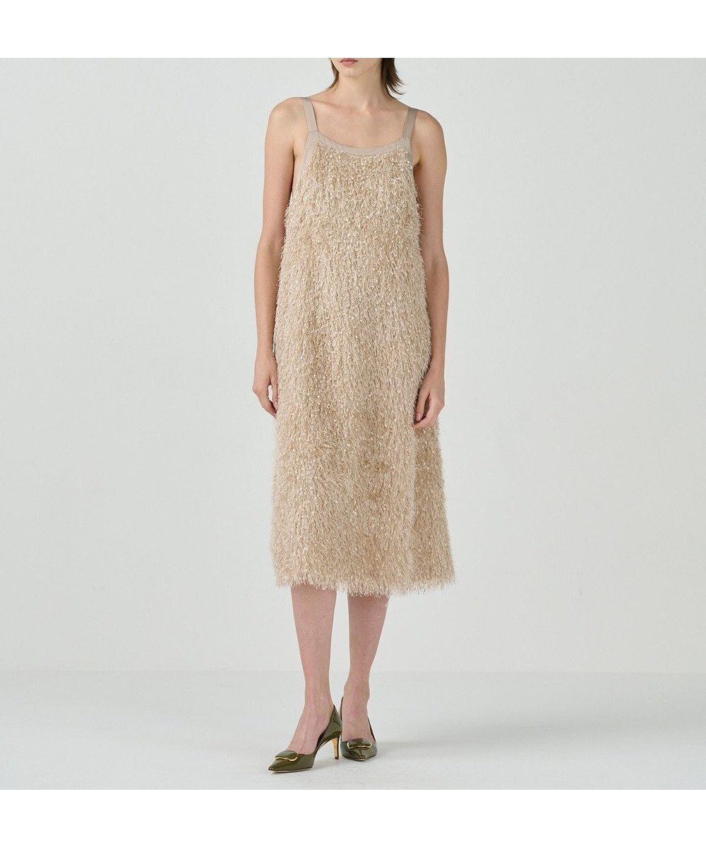 【グレース コンチネンタル/GRACE CONTINENTAL】のフェザーコンビキャミドレス 人気、トレンドファッション・服の通販 founy(ファニー) 　ファッション　Fashion　レディースファッション　Fashion for Women　ワンピース　Dresses　フォーマル・パーティードレス・結婚式用ドレス　Elegant & Casual Dresses　イタリア　Italy　インナー　Innerwear　キャミソール　Camisole, Spaghetti Strap Top　ダウン　Down, Puffer　ドレス　Dress, One-Piece　フェザー　Feather, Feather Detail　フェミニン　Feminine, Girly　フリンジ　Fringe, Tassel　リュクス　Luxury, Elegant, High-End, Chic　A/W・秋冬　Autumn/Winter　S/S・春夏　SS, Spring/Summer, Warm Season　おすすめ　Recommended / Our Picks　夏　Summer　年末　Year-end　 other-1|ID: prp329100004681034 ipo3291000000033809879
