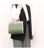 【アンビリオン/UNBILLION】のペルケ perche / ナイロンキルト×クロコ型押し牛革2wayトートバッグS グリーン|ID: prp329100004681047 ipo3291000000035870050