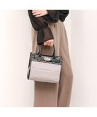 【アンビリオン/UNBILLION】のペルケ perche / ナイロンキルト×クロコ型押し牛革2wayトートバッグS ライトグレー|ID: prp329100004681047 ipo3291000000035870056