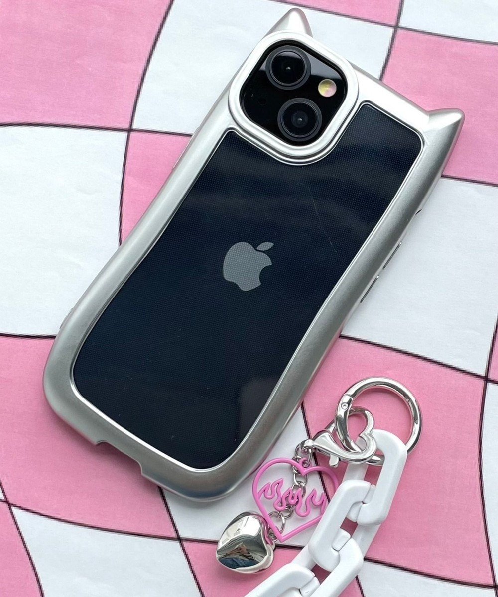 【ウィゴー/WEGO】の猫耳フレームiphoneケース(シルバー) インテリア・キッズ・メンズ・レディースファッション・服の通販 founy(ファニー) ファッション Fashion レディースファッション Fashion for Women スポーツウェア Functional & Stylish Sportswear iPhone アイフォーン iPhone シルバー Silver, Metallic Silver スポーツ Sports, Activewear スマホ Smartphone, Mobile Device フィット Fit, Slim Fit フレーム Frame, Outline モバイル Mobile, Smartphone 猫 Cat, Kitty 柄3|ID: prp329100004681052 ipo3291000000033809991
